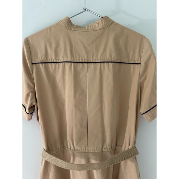 Vintage Sasson Paris Tan Jacket w/Leather Belt Size 10/11 - Picture 3 of 6